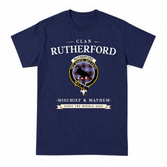 Rutherford Tartan Crest Mischief and Mayhem T-shirt