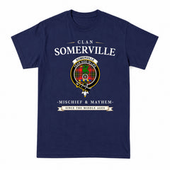 Somerville Tartan Crest Mischief and Mayhem T-shirt