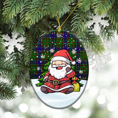 Adam Tartan Christmas Ceramic Ornament - Scottish Santa Style