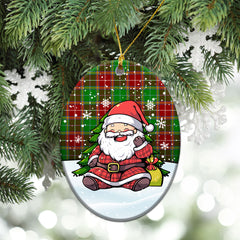 Baxter Modern Tartan Christmas Ceramic Ornament - Scottish Santa Style