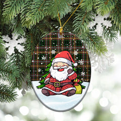 Buchanan Hunting Tartan Christmas Ceramic Ornament - Scottish Santa Style