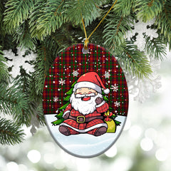 Ged Tartan Christmas Ceramic Ornament - Scottish Santa Style