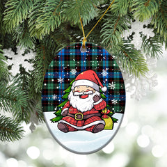 Guthrie Ancient Tartan Christmas Ceramic Ornament - Scottish Santa Style