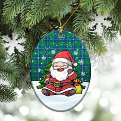 Irvine Ancient Tartan Christmas Ceramic Ornament - Scottish Santa Style