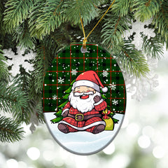 Kincaid Tartan Christmas Ceramic Ornament - Scottish Santa Style