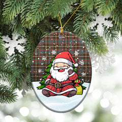 MacIntyre Hunting Weathered Tartan Christmas Ceramic Ornament - Scottish Santa Style