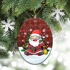 McAlister Modern Tartan Christmas Ceramic Ornament - Scottish Santa Style