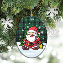 McLean Hunting Ancient Tartan Christmas Ceramic Ornament - Scottish Santa Style