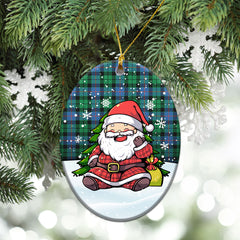 Morrison Ancient Tartan Christmas Ceramic Ornament - Scottish Santa Style