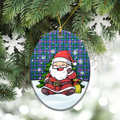 Ralston Tartan Christmas Ceramic Ornament - Scottish Santa Style