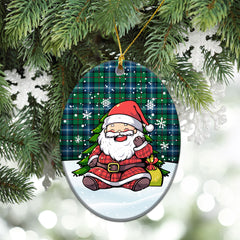 Urquhart Ancient Tartan Christmas Ceramic Ornament - Scottish Santa Style