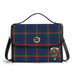 Agnew Modern Tartan Crest Satchel Bag