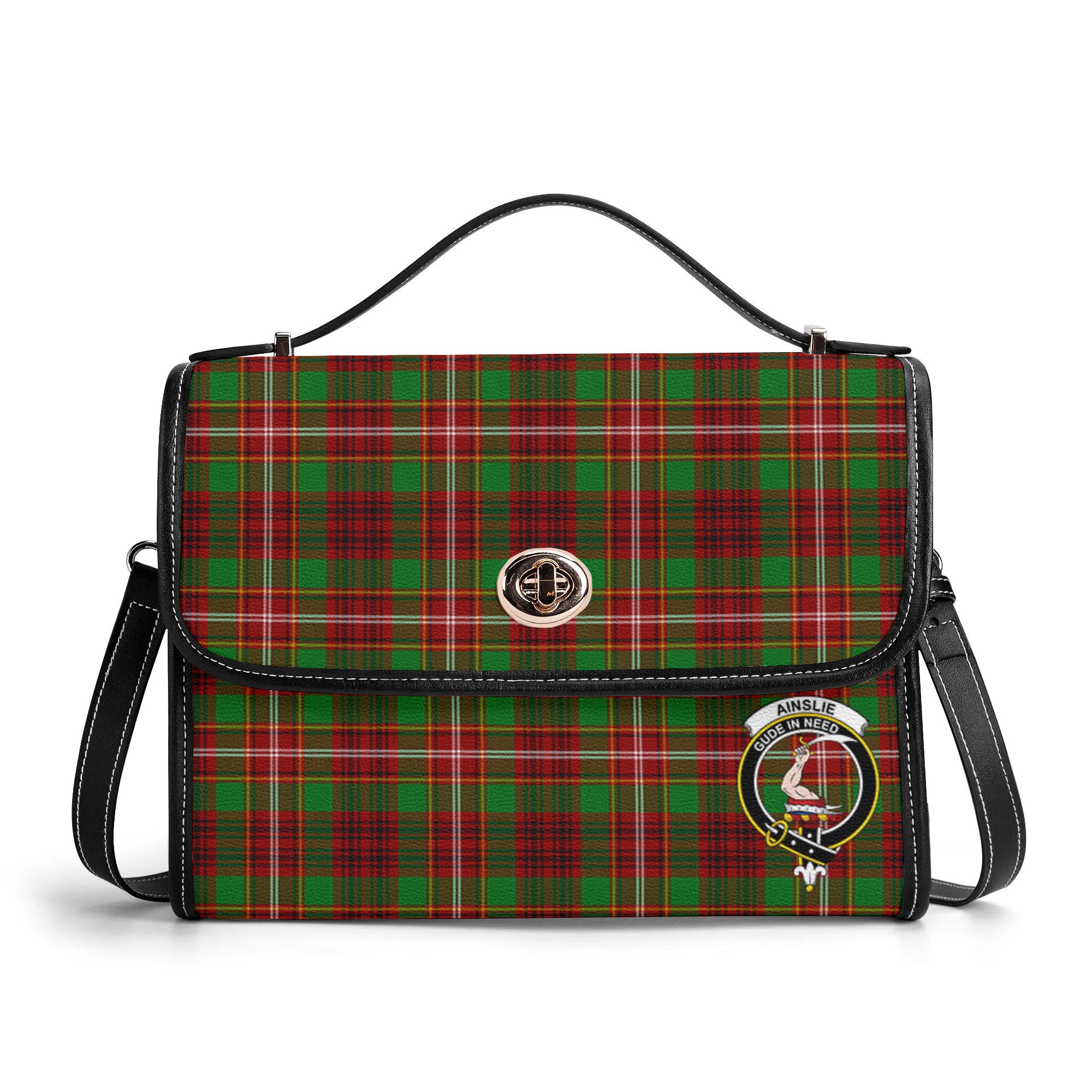 Ainslie Tartan Crest Satchel Bag