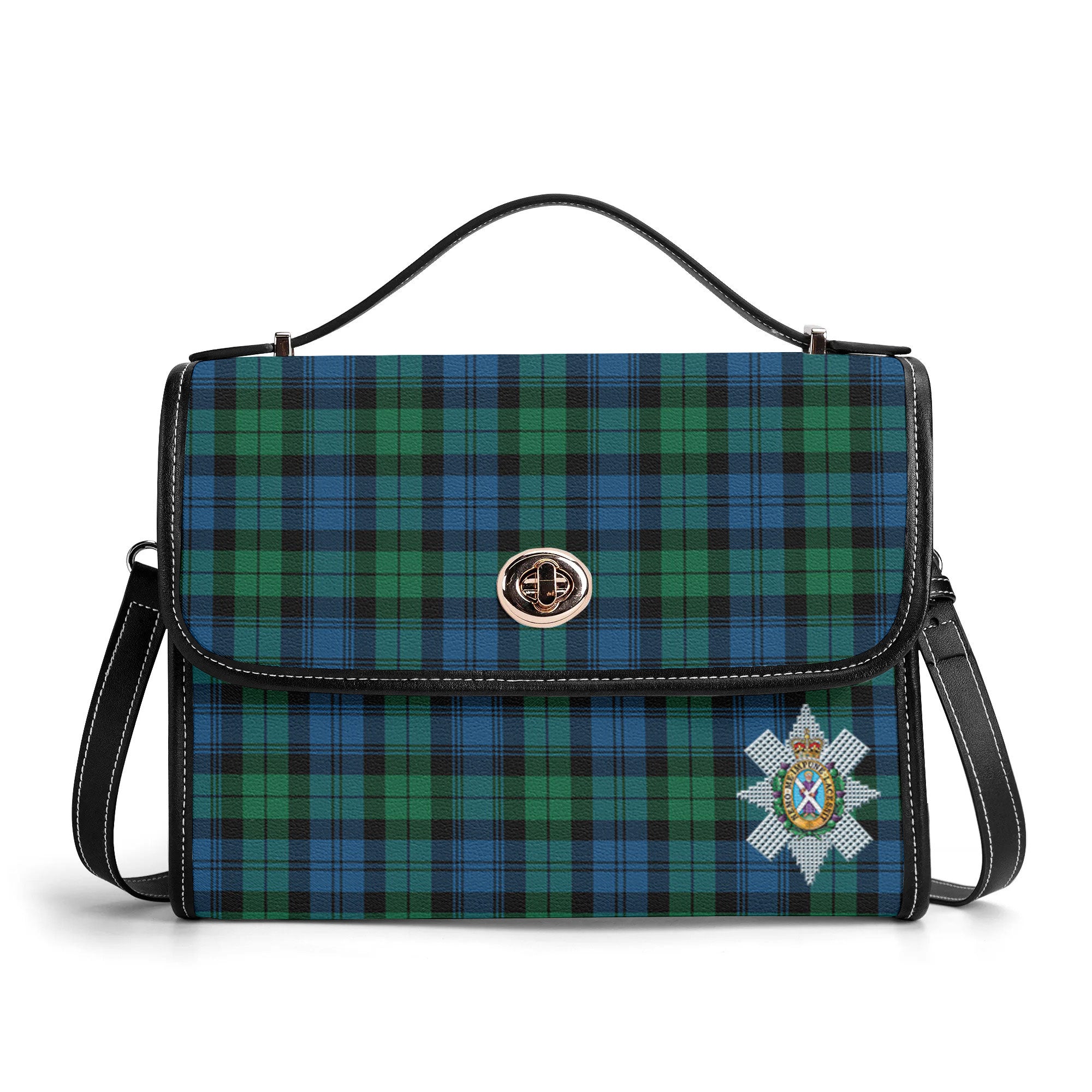 Black Watch Ancient Tartan Crest Satchel Bag