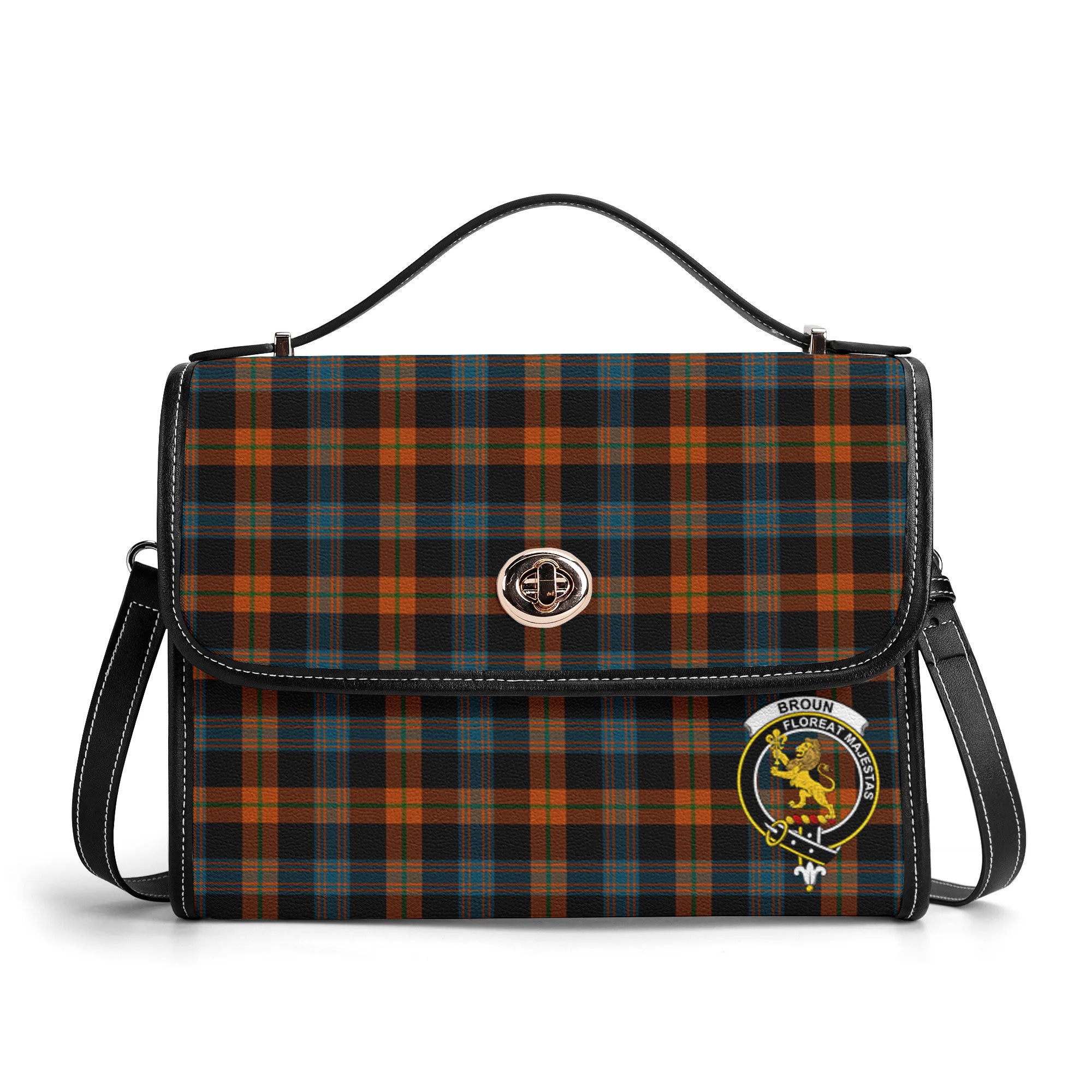 Broun Ancient Tartan Crest Satchel Bag