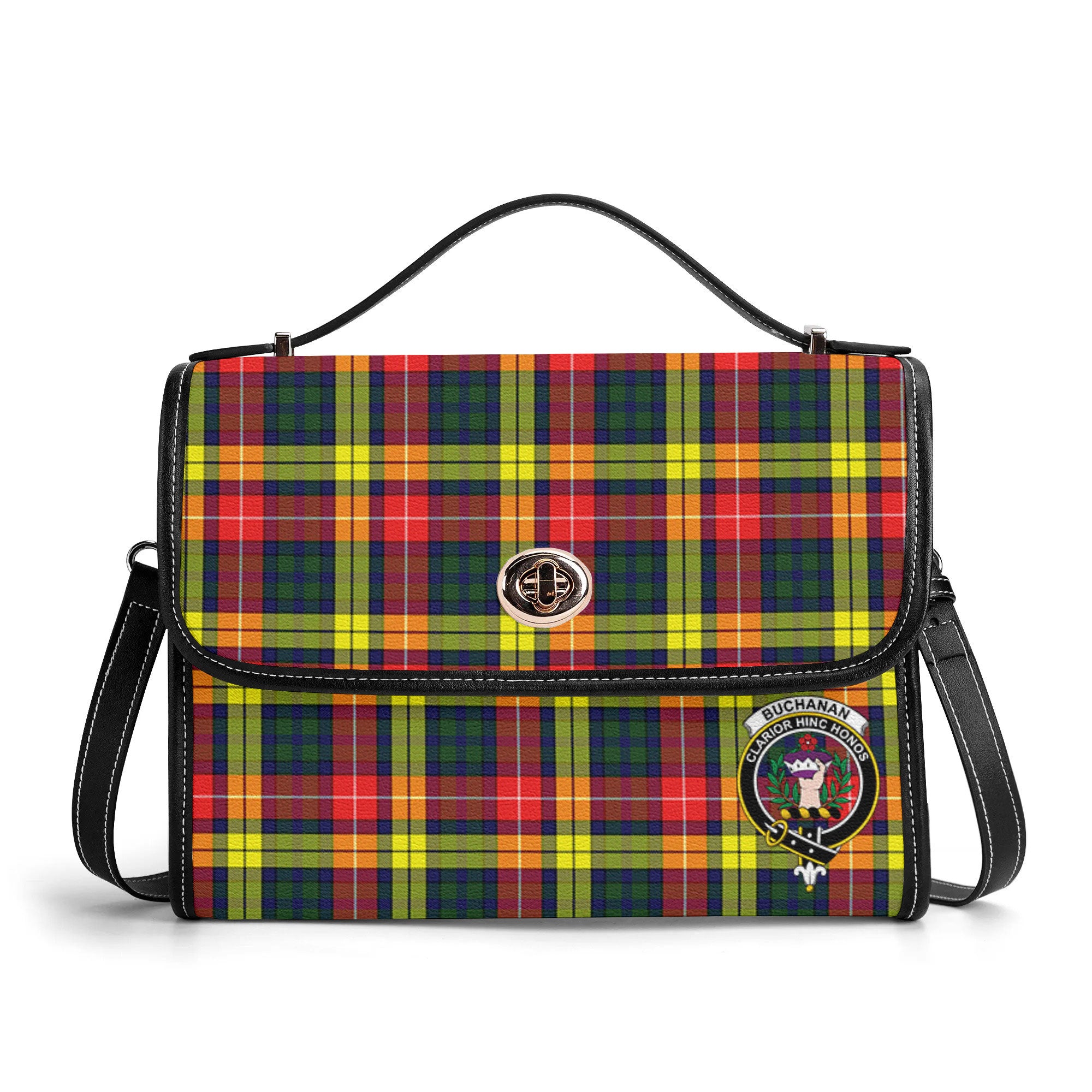 Buchanan Modern Tartan Crest Satchel Bag