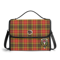 Buchanan Old Set Weathered Tartan Crest Satchel Bag