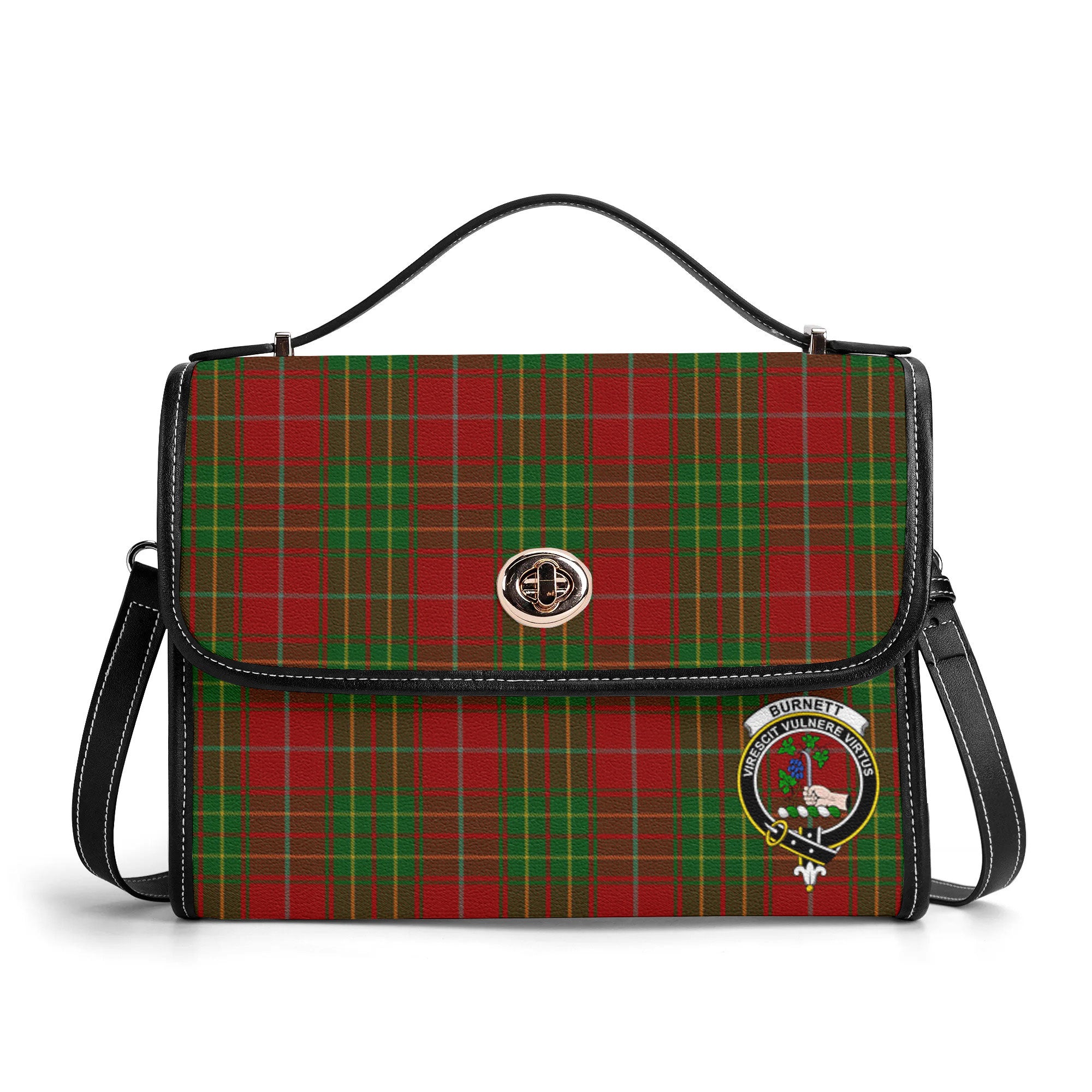 Burnett Tartan Crest Satchel Bag