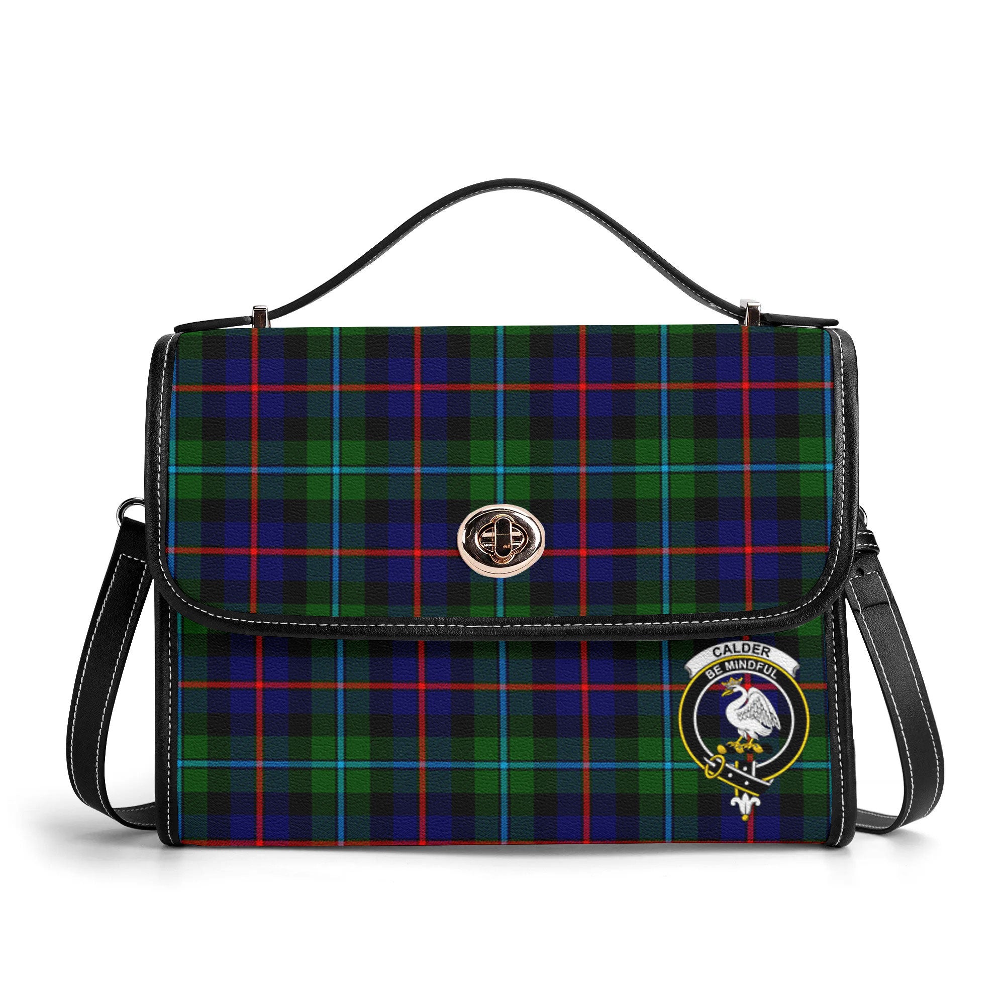 Calder (Calder-Campbell) Tartan Crest Satchel Bag