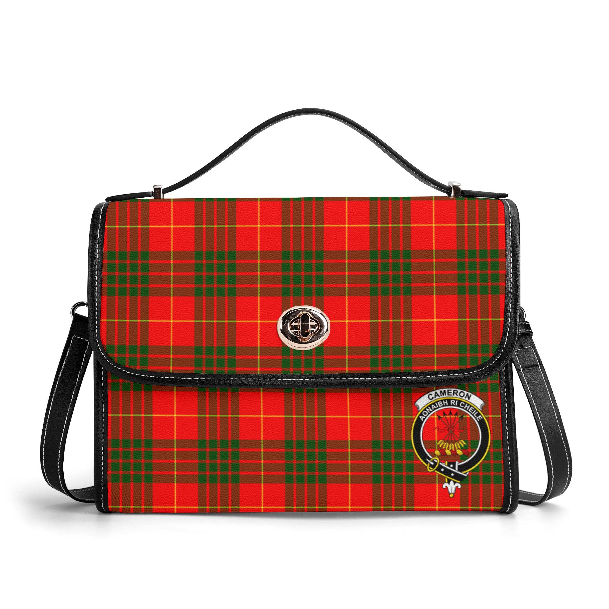 Cameron Modern Tartan Crest Satchel Bag