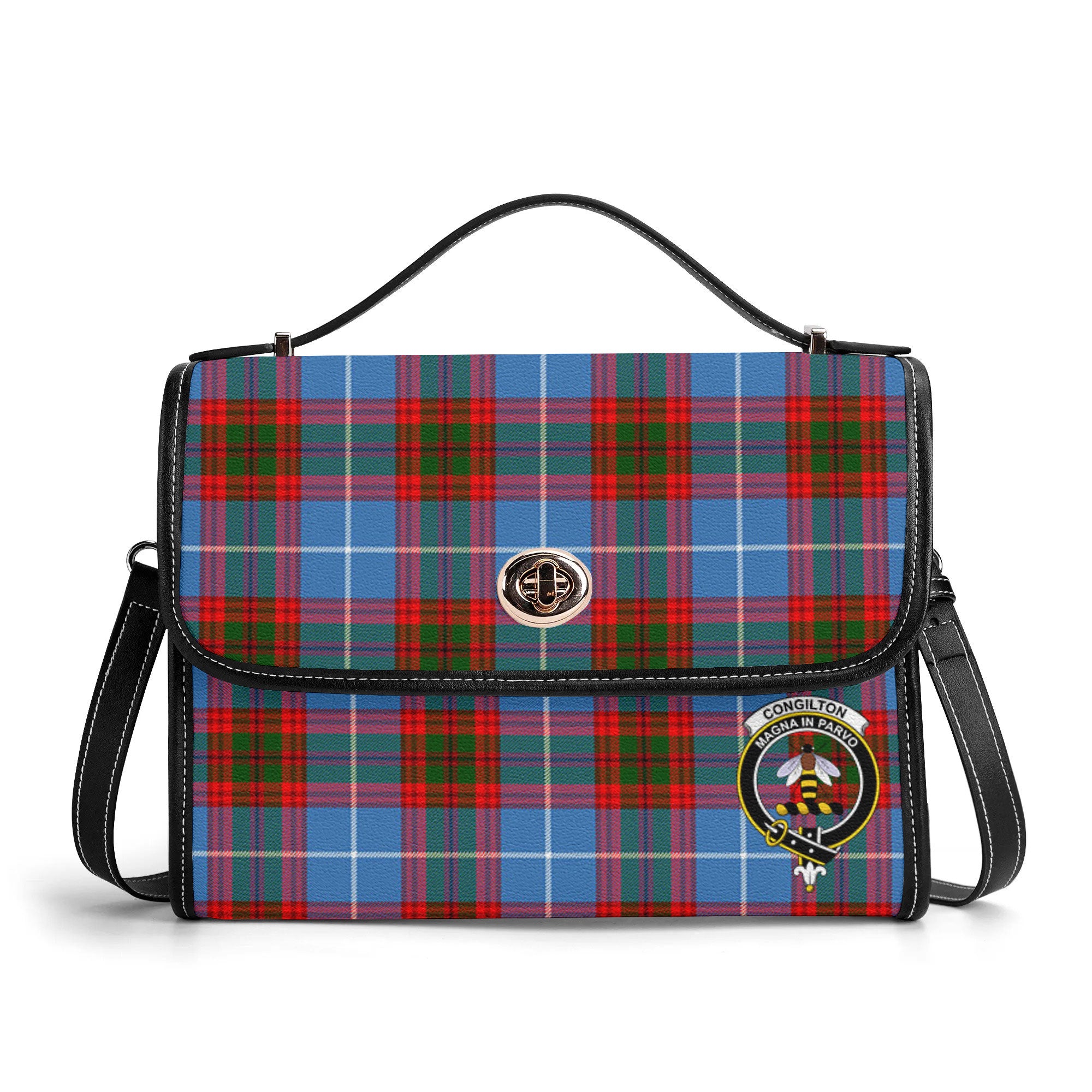 Congilton Tartan Crest Satchel Bag