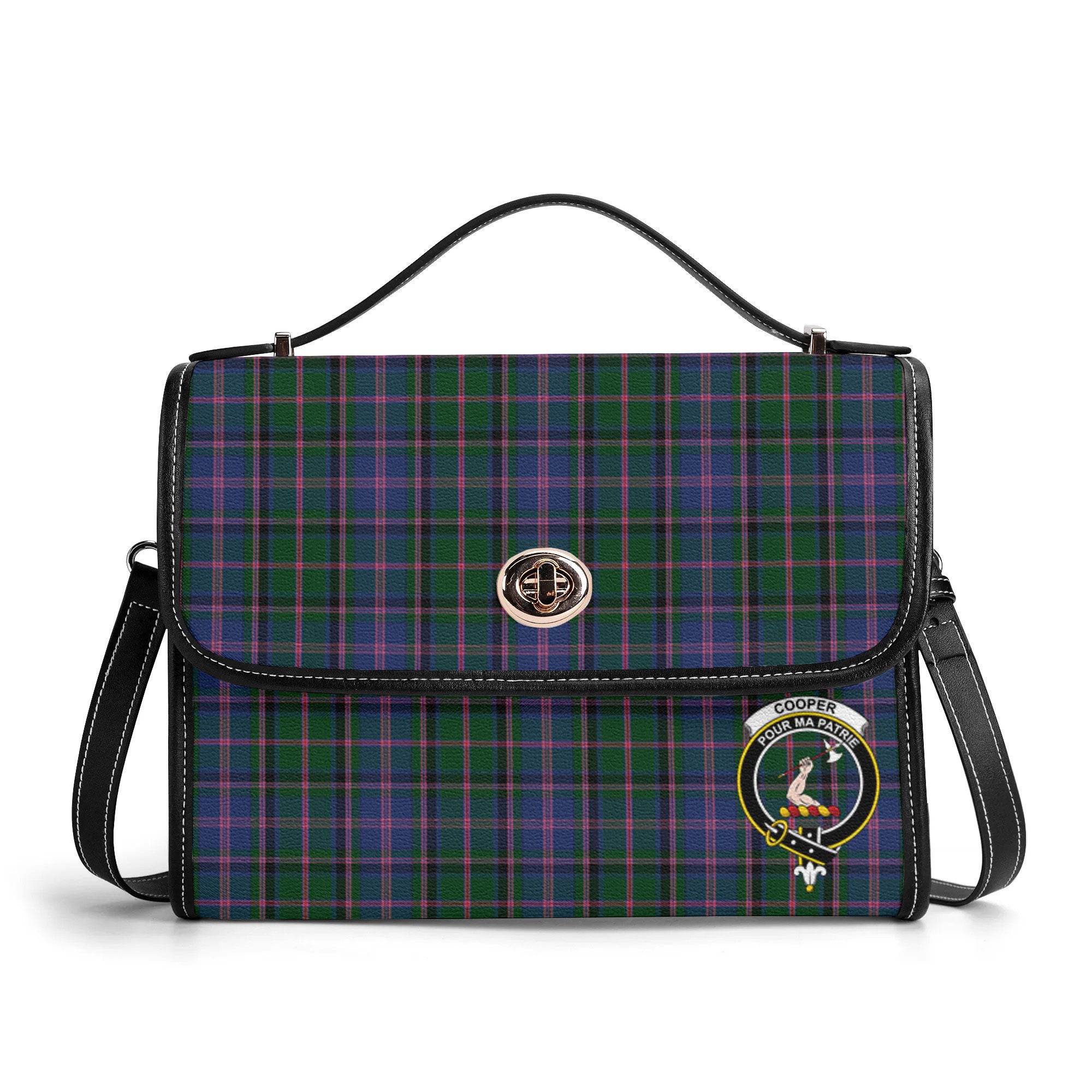 Cooper Tartan Crest Satchel Bag