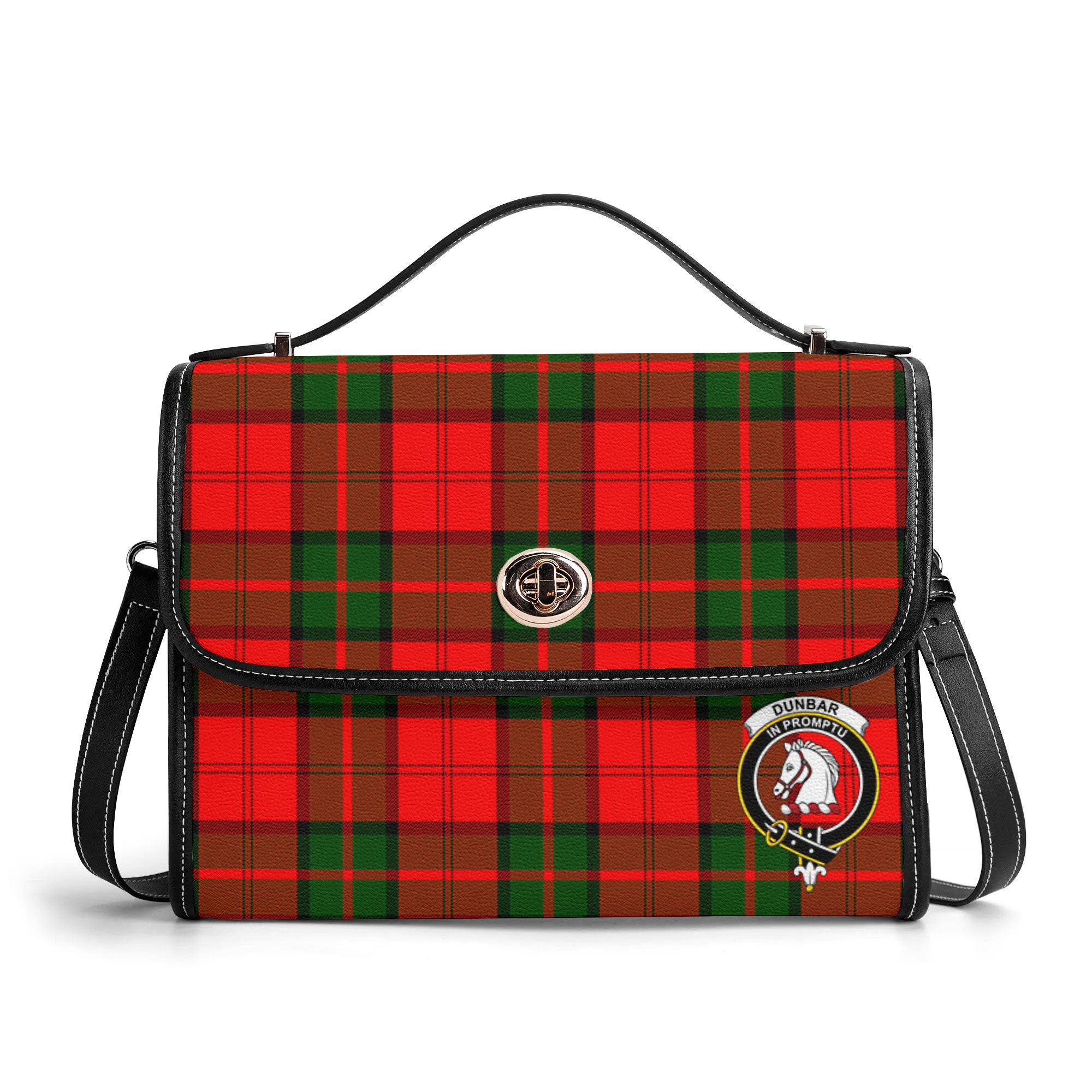 Dunbar Modern Tartan Crest Satchel Bag
