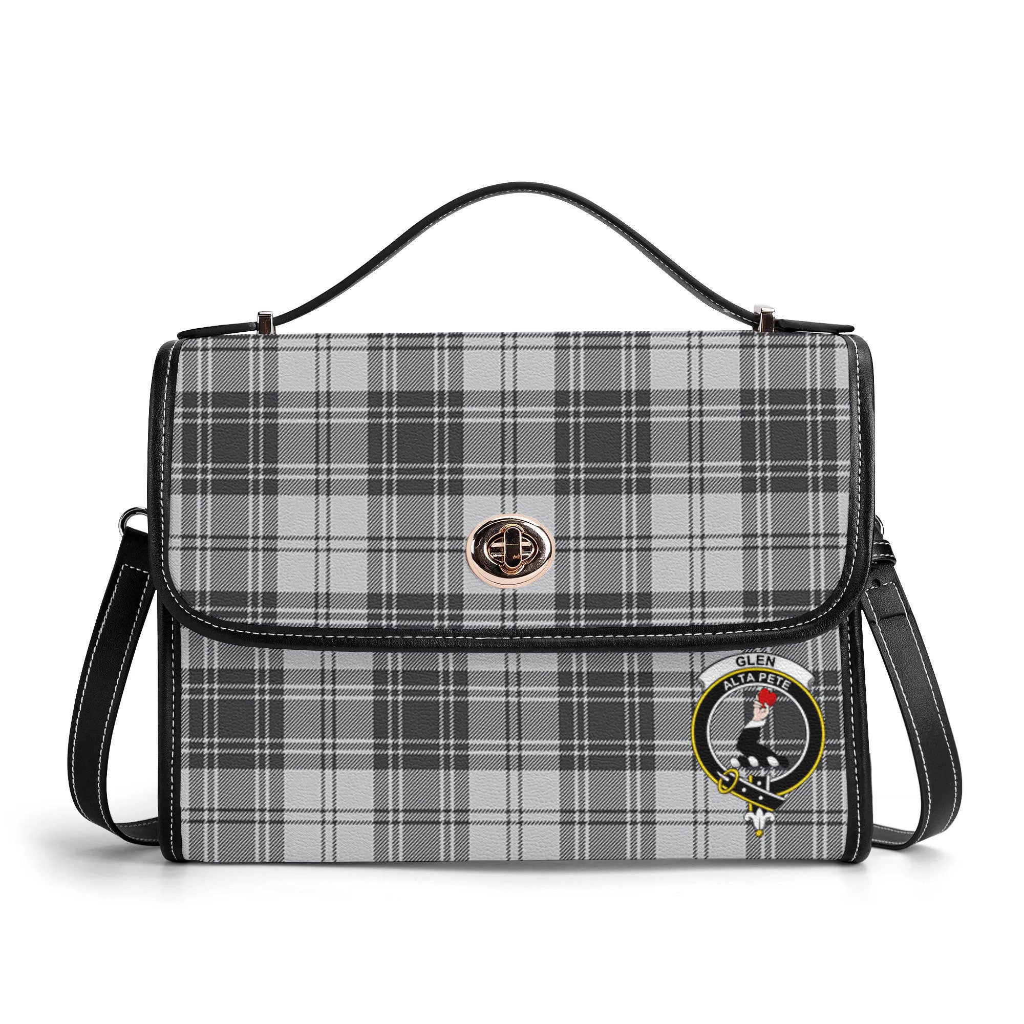Glen Tartan Crest Satchel Bag