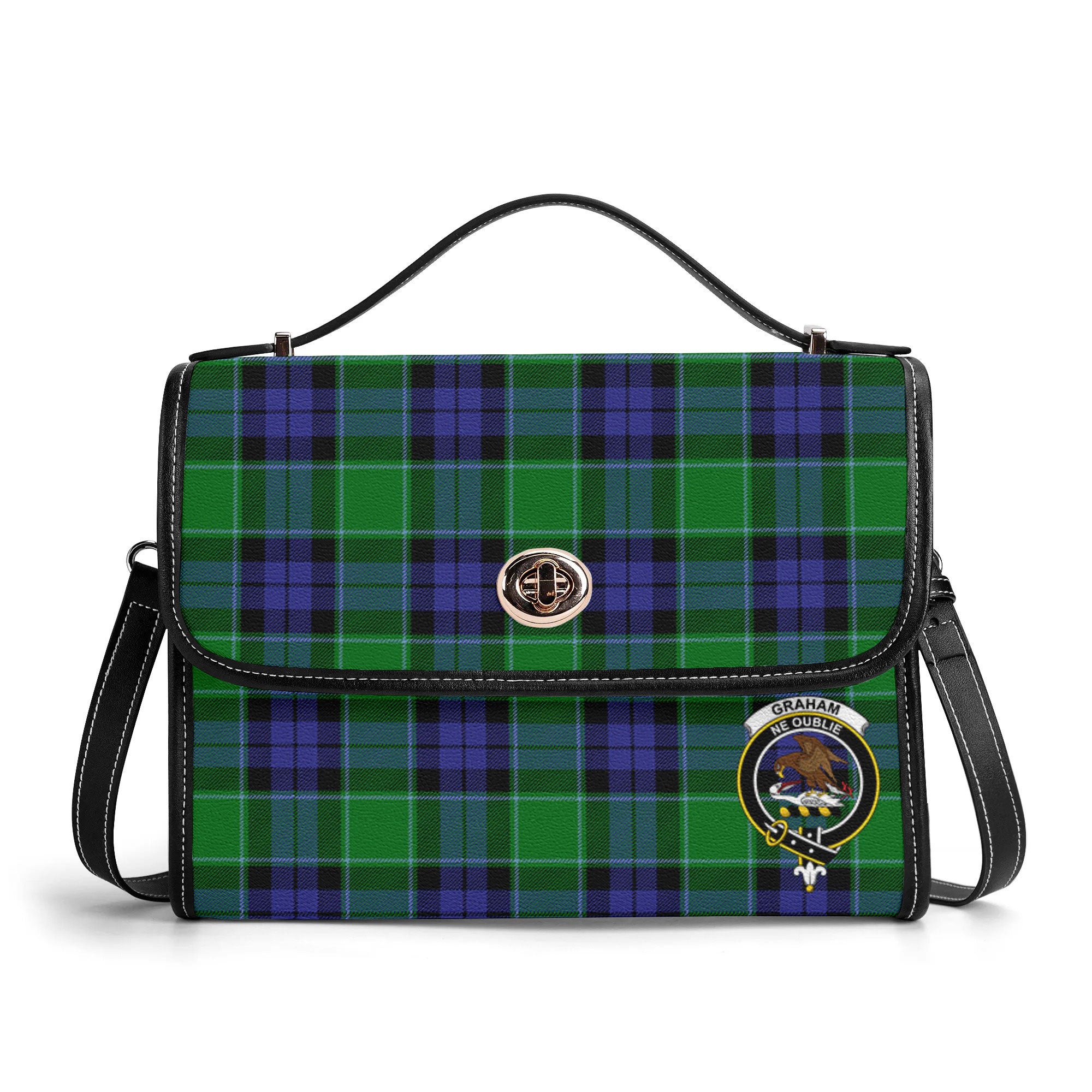 Graham of Menteith Modern Tartan Crest Satchel Bag