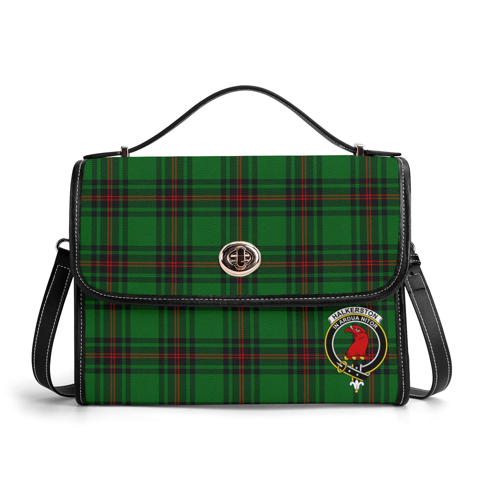 Halkerston Tartan Crest Satchel Bag