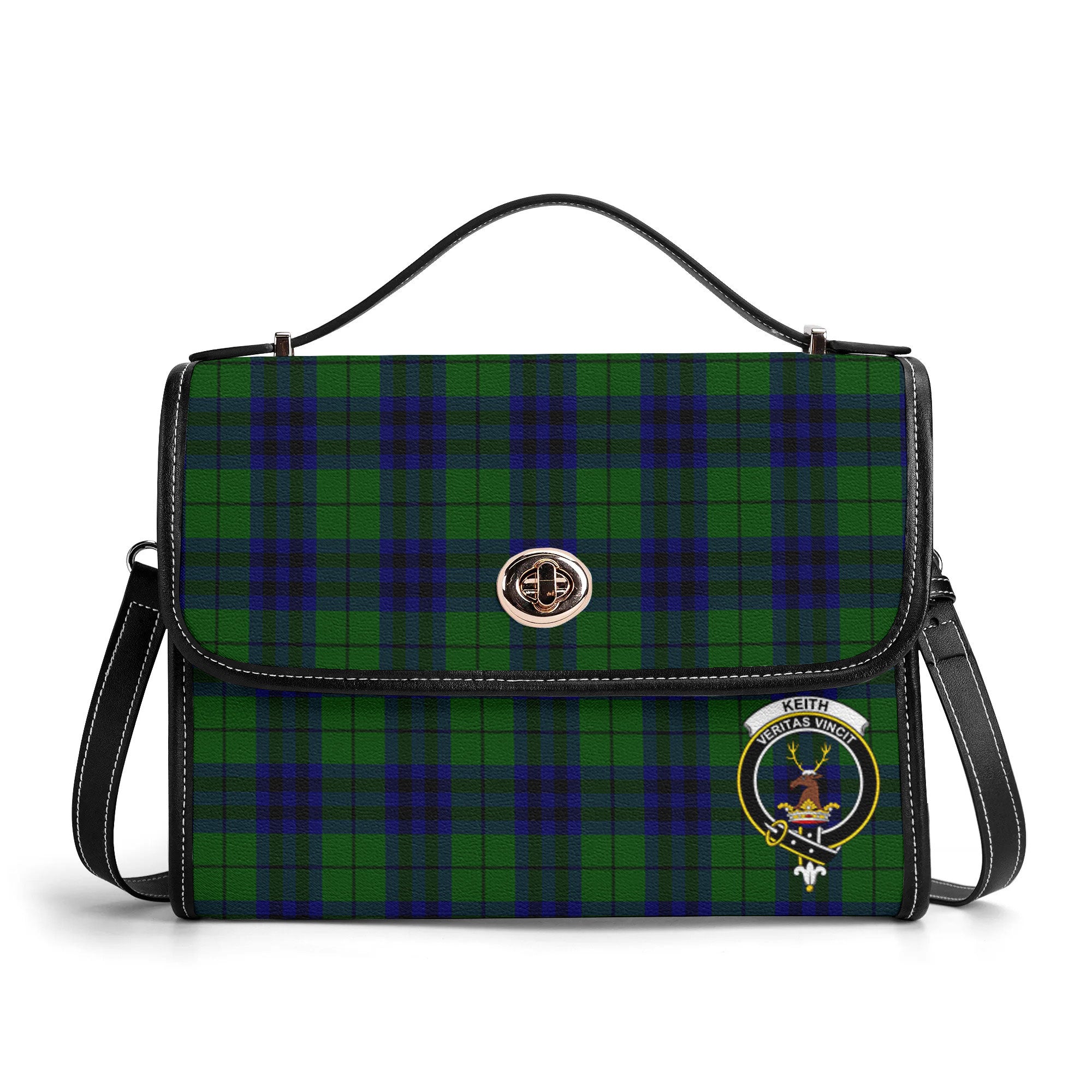 Keith Modern Tartan Crest Satchel Bag