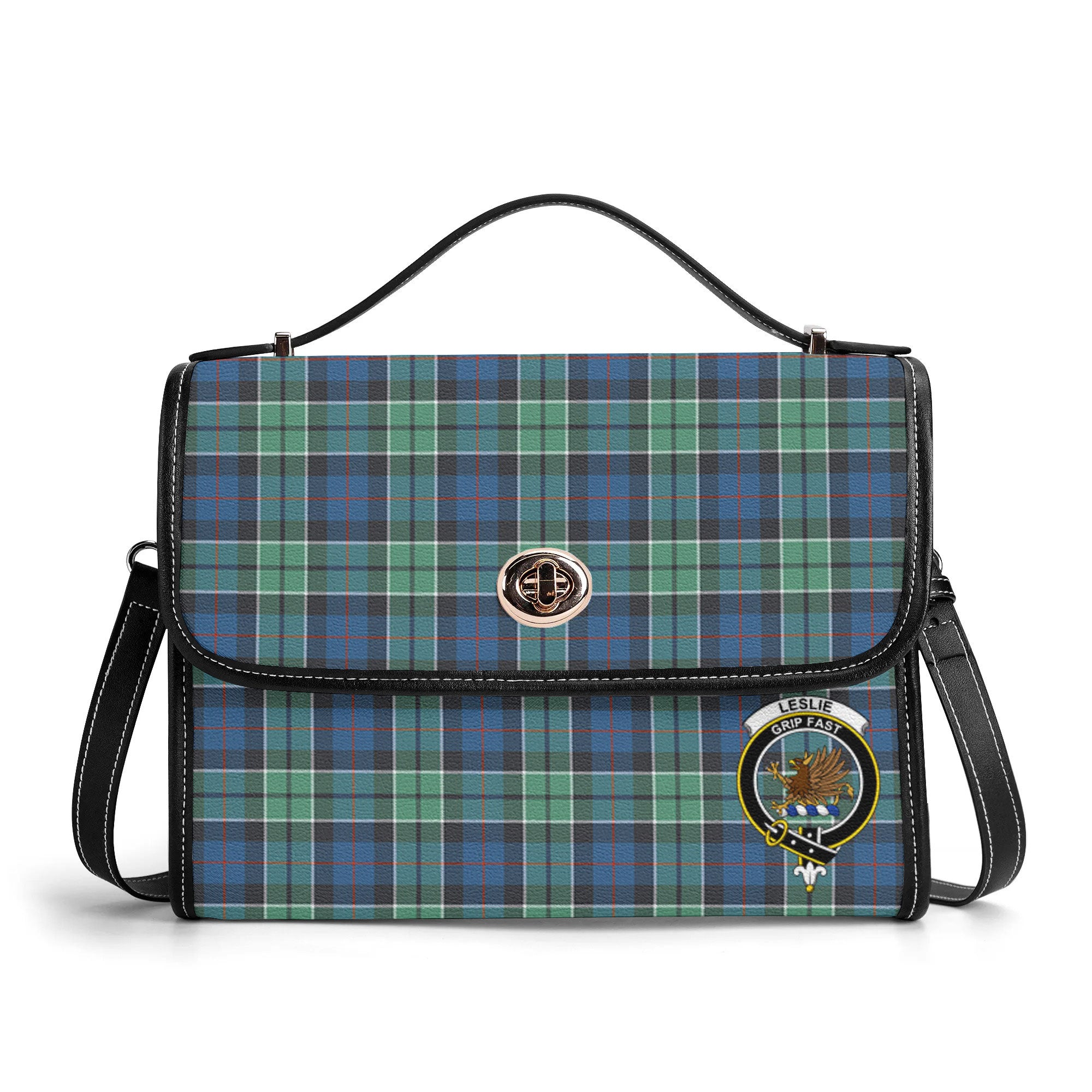 Leslie Hunting Ancient Tartan Crest Satchel Bag