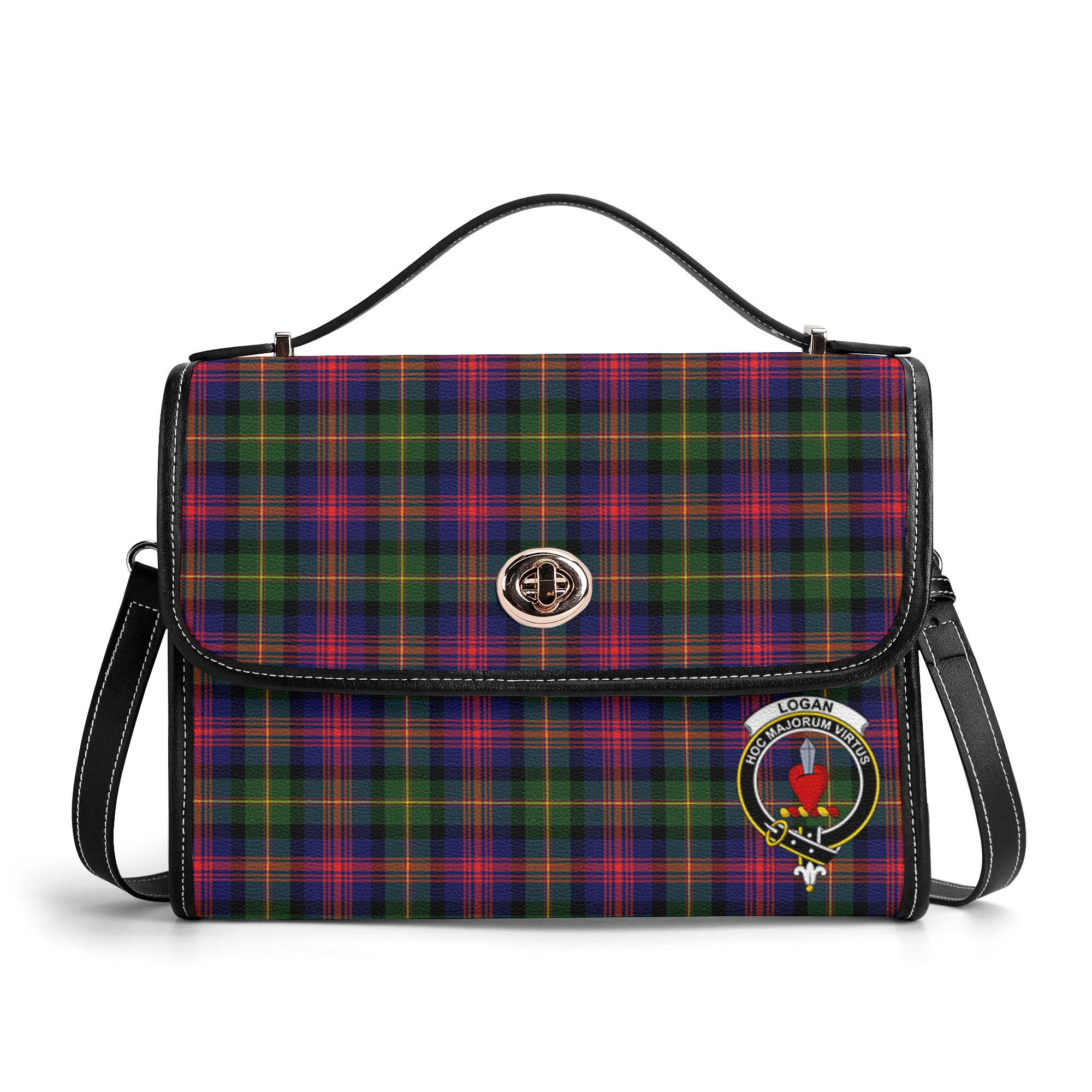 Logan Modern Tartan Crest Satchel Bag