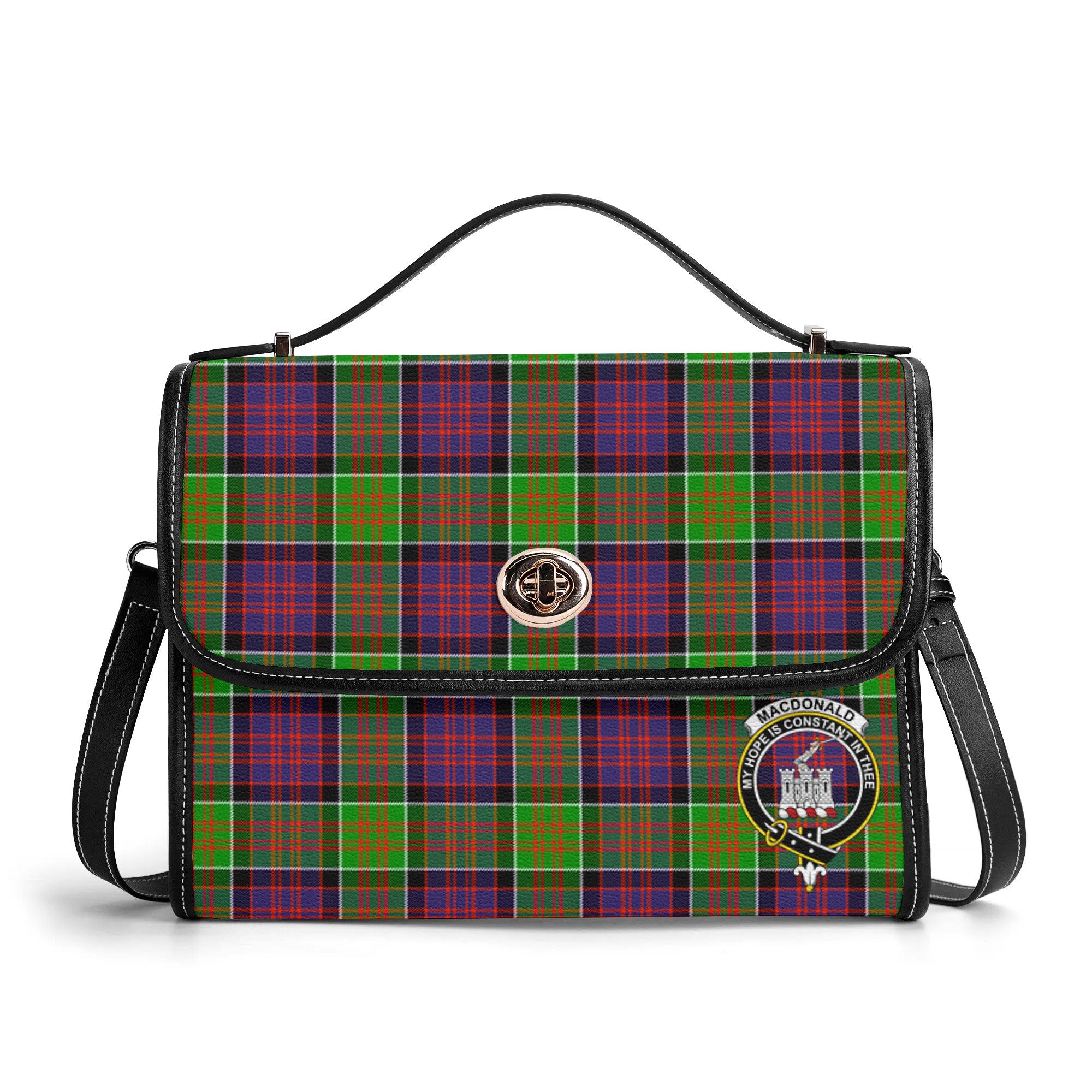 MacDonald (Clan Ranald) Tartan Crest Satchel Bag