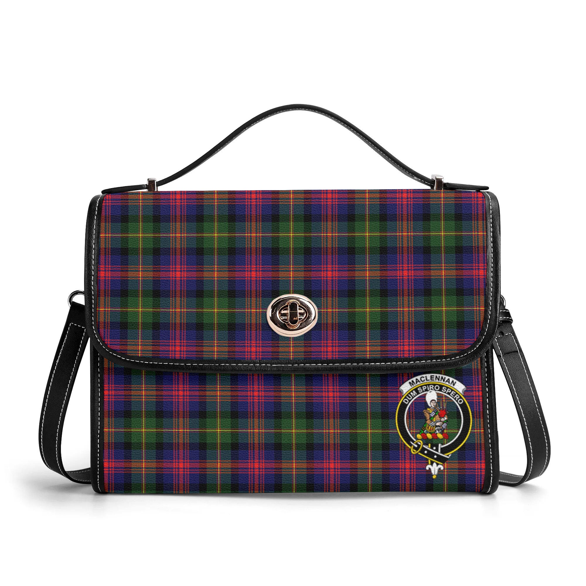 MacLennan Modern Tartan Crest Satchel Bag