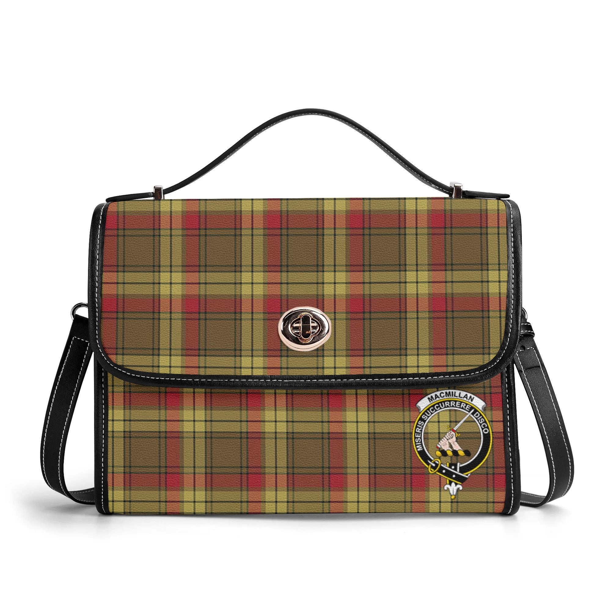 MacMillan Old Weathered Tartan Crest Satchel Bag