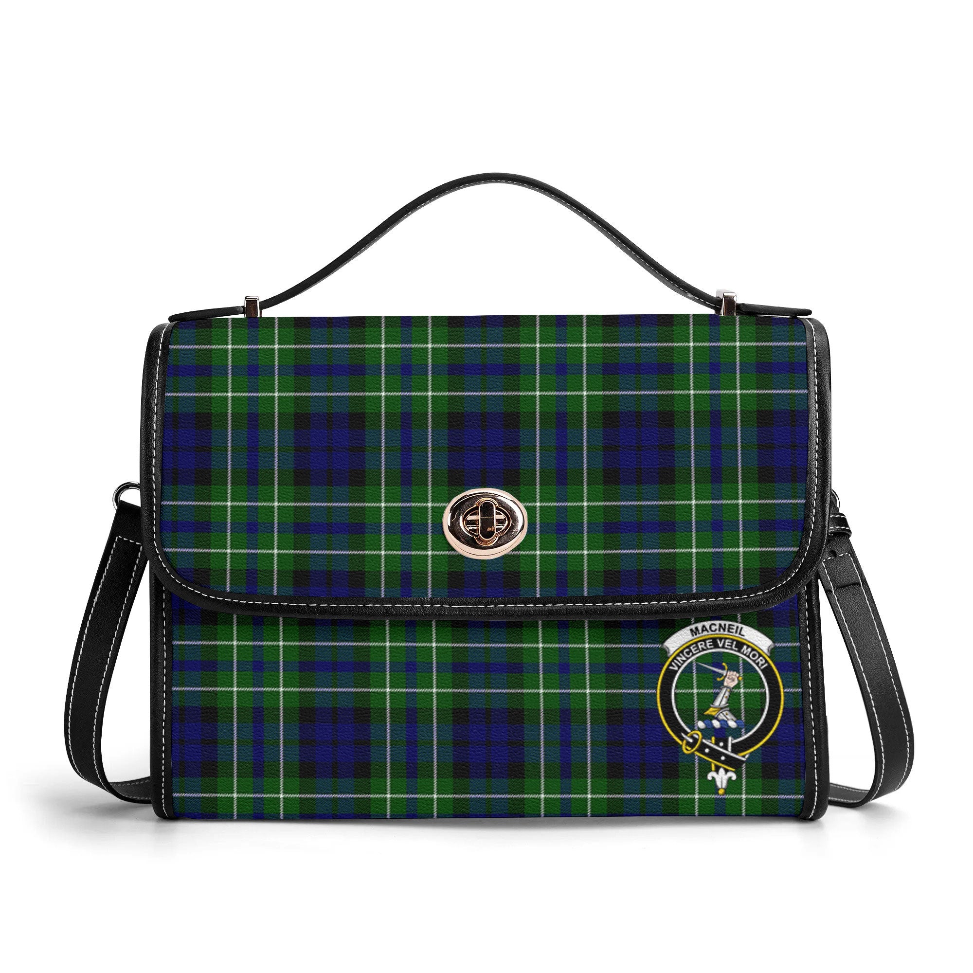 MacNeil of Colonsay Modern Tartan Crest Satchel Bag