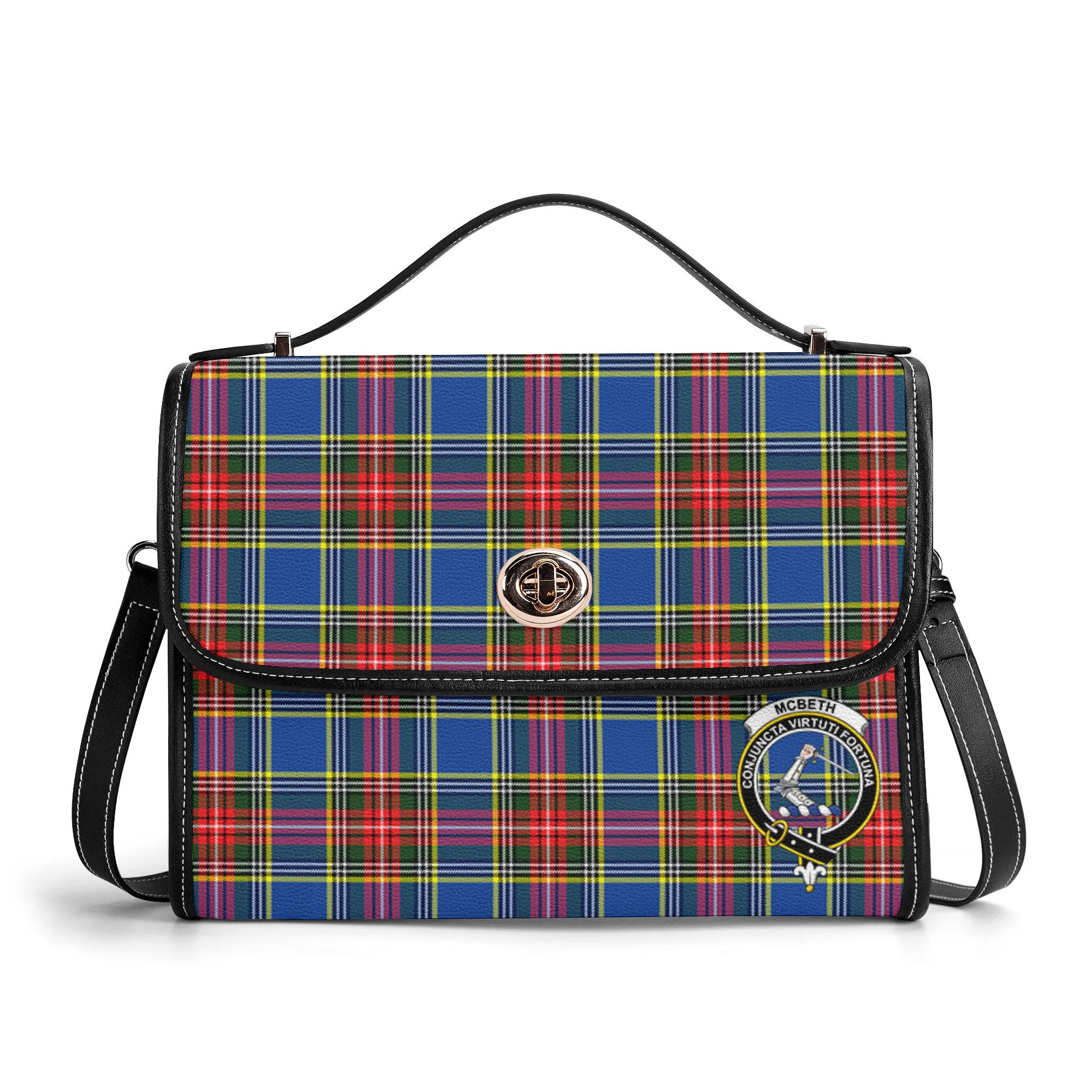 McBeth Modern Tartan Crest Satchel Bag