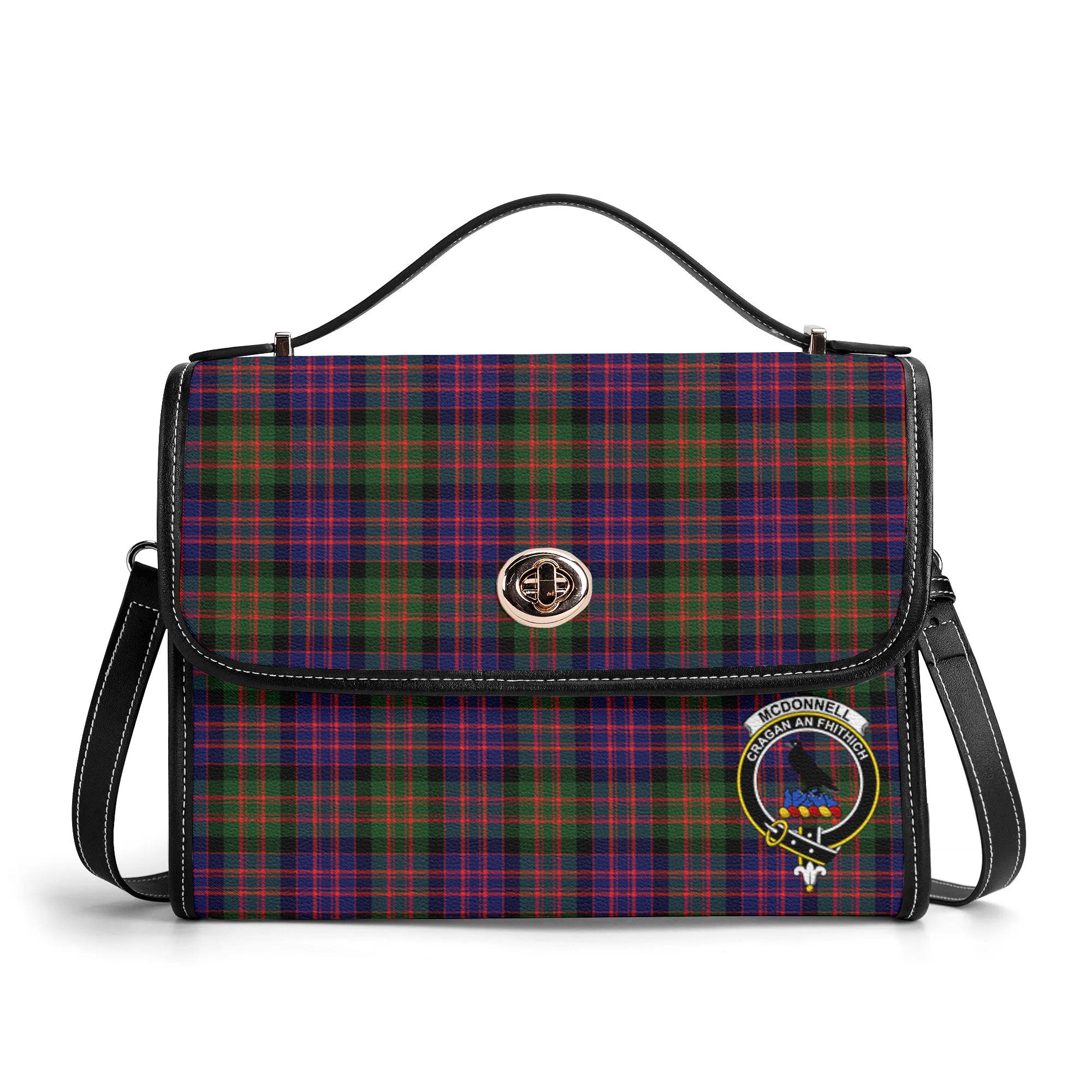 McDonnell of Glengarry Modern Tartan Crest Satchel Bag