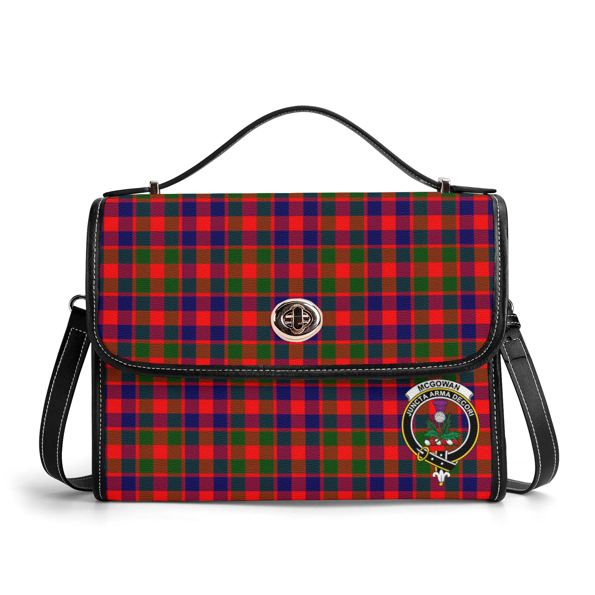 McGowan Tartan Crest Satchel Bag