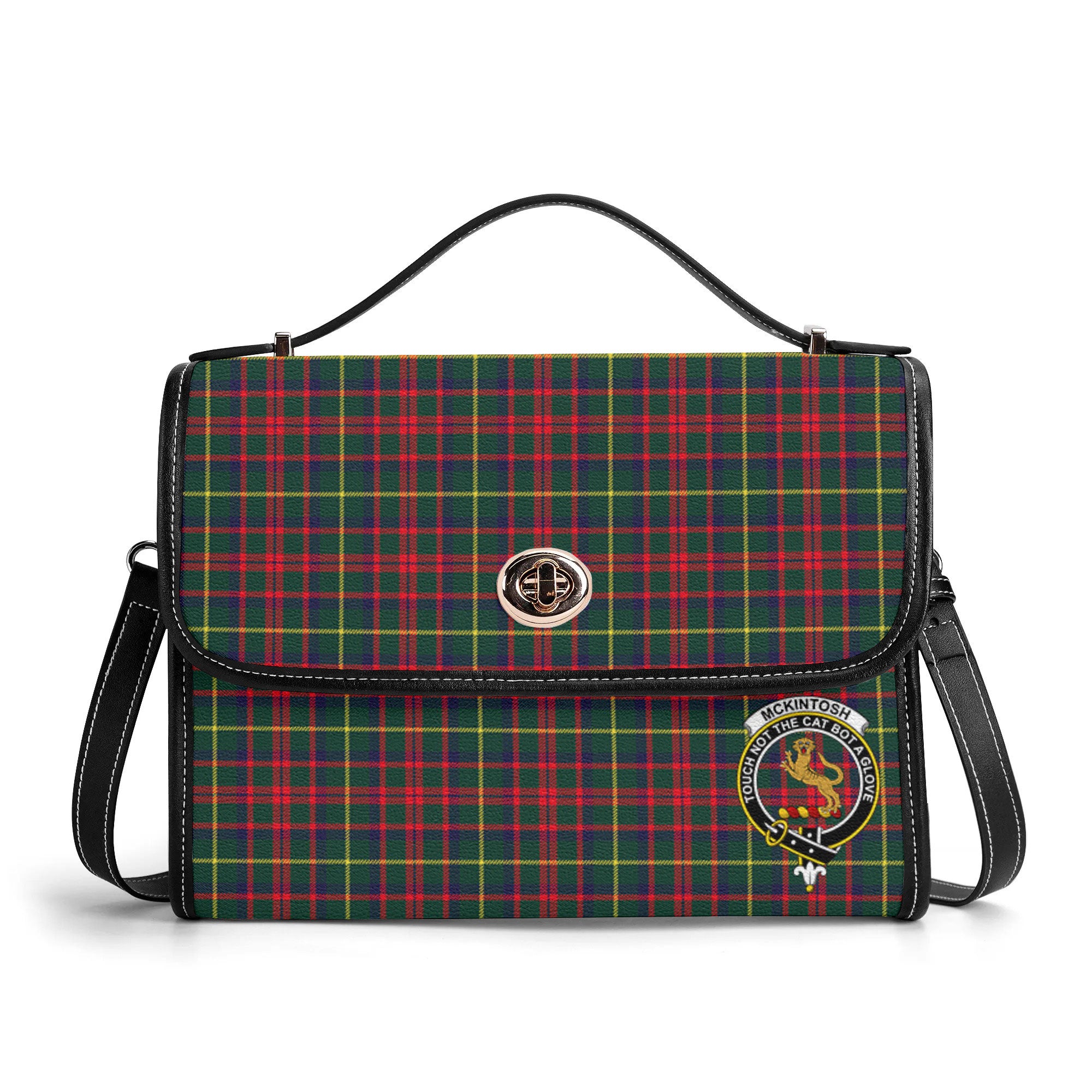 McKintosh Hunting Modern Tartan Crest Satchel Bag