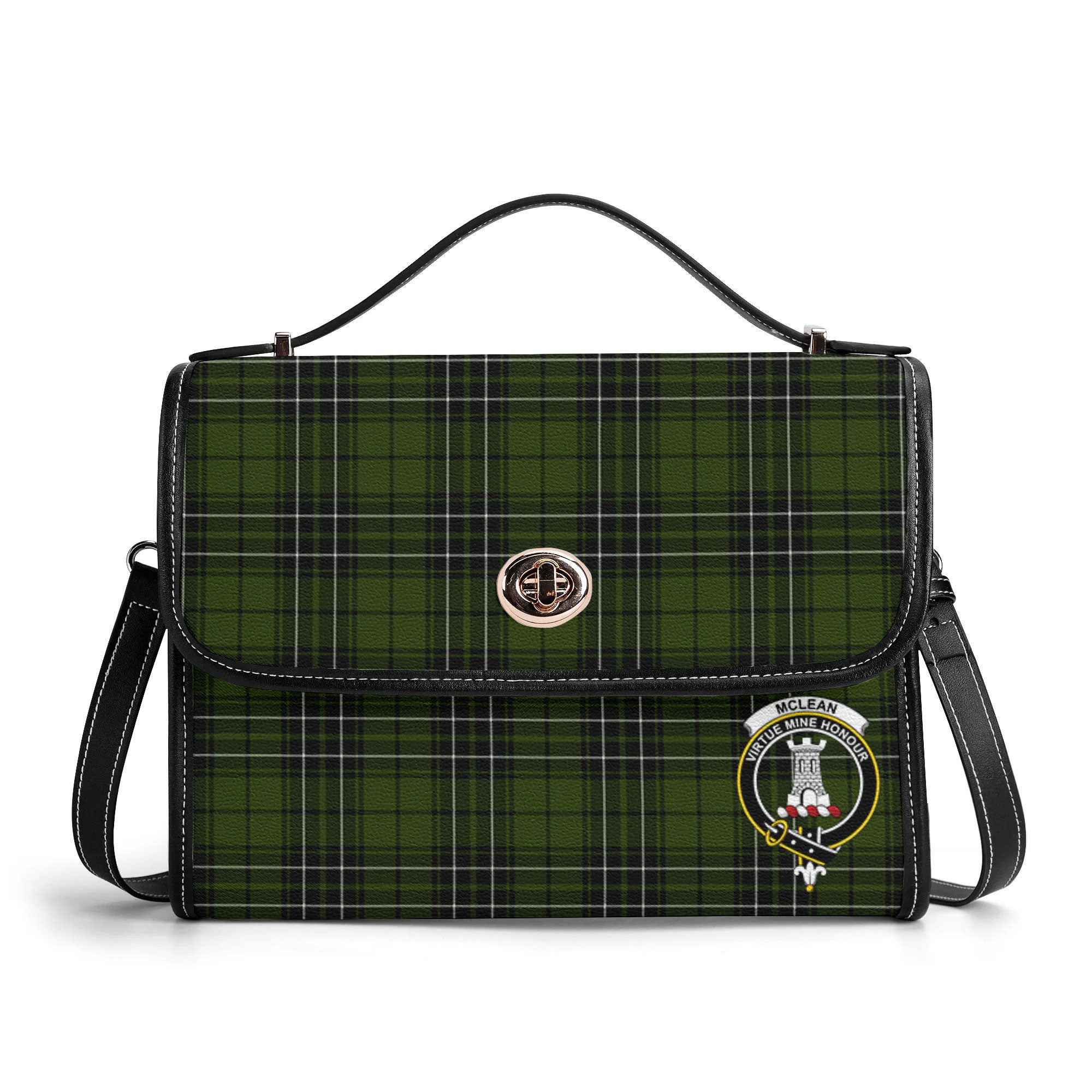 McLean Hunting Tartan Crest Satchel Bag
