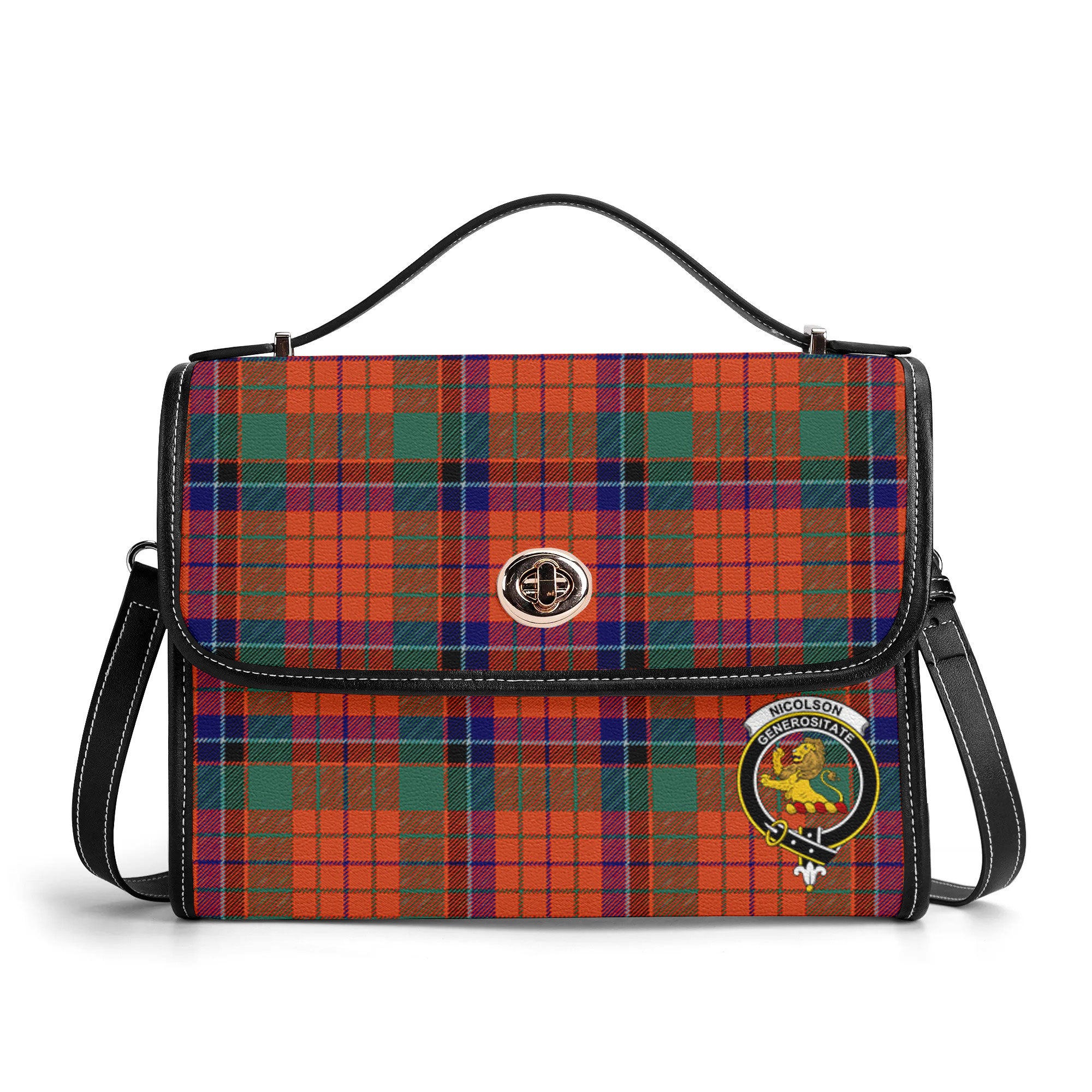 Nicolson Ancient Old Tartan Crest Satchel Bag