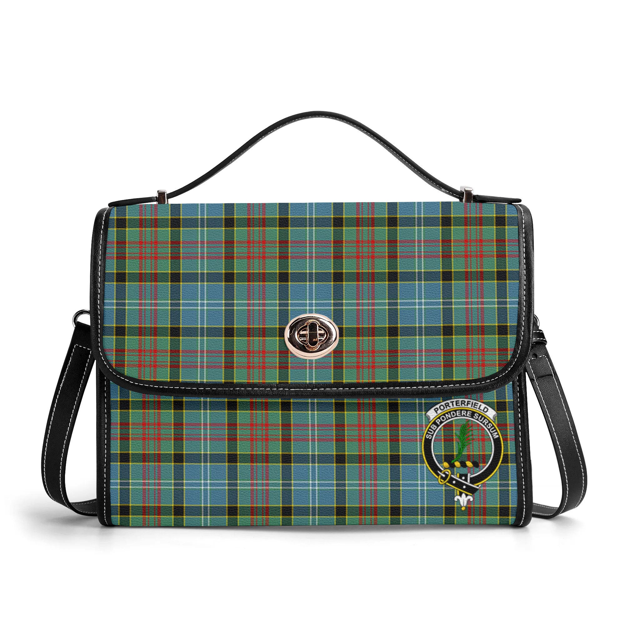 Porterfield Tartan Crest Satchel Bag