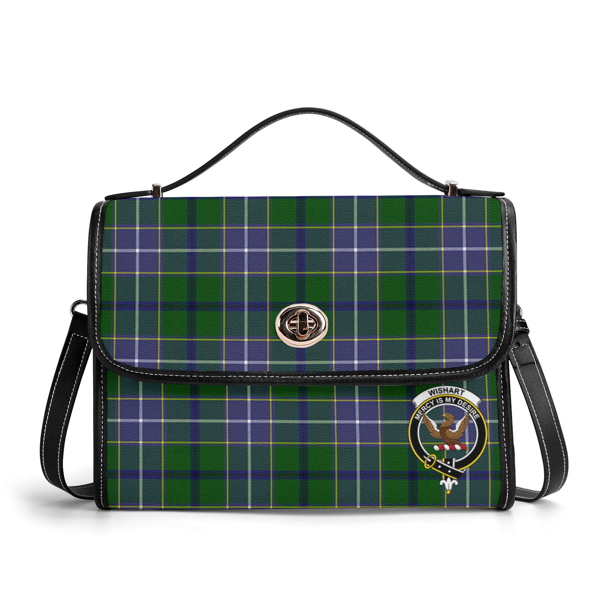 Wishart Hunting Tartan Crest Satchel Bag