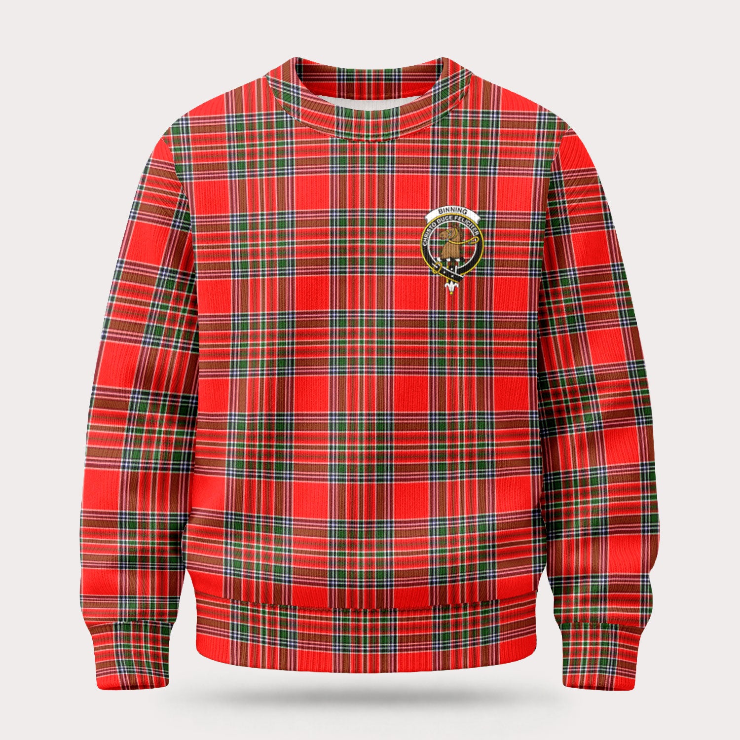 Binning (of Wallifoord) Tartan Crest Sweater