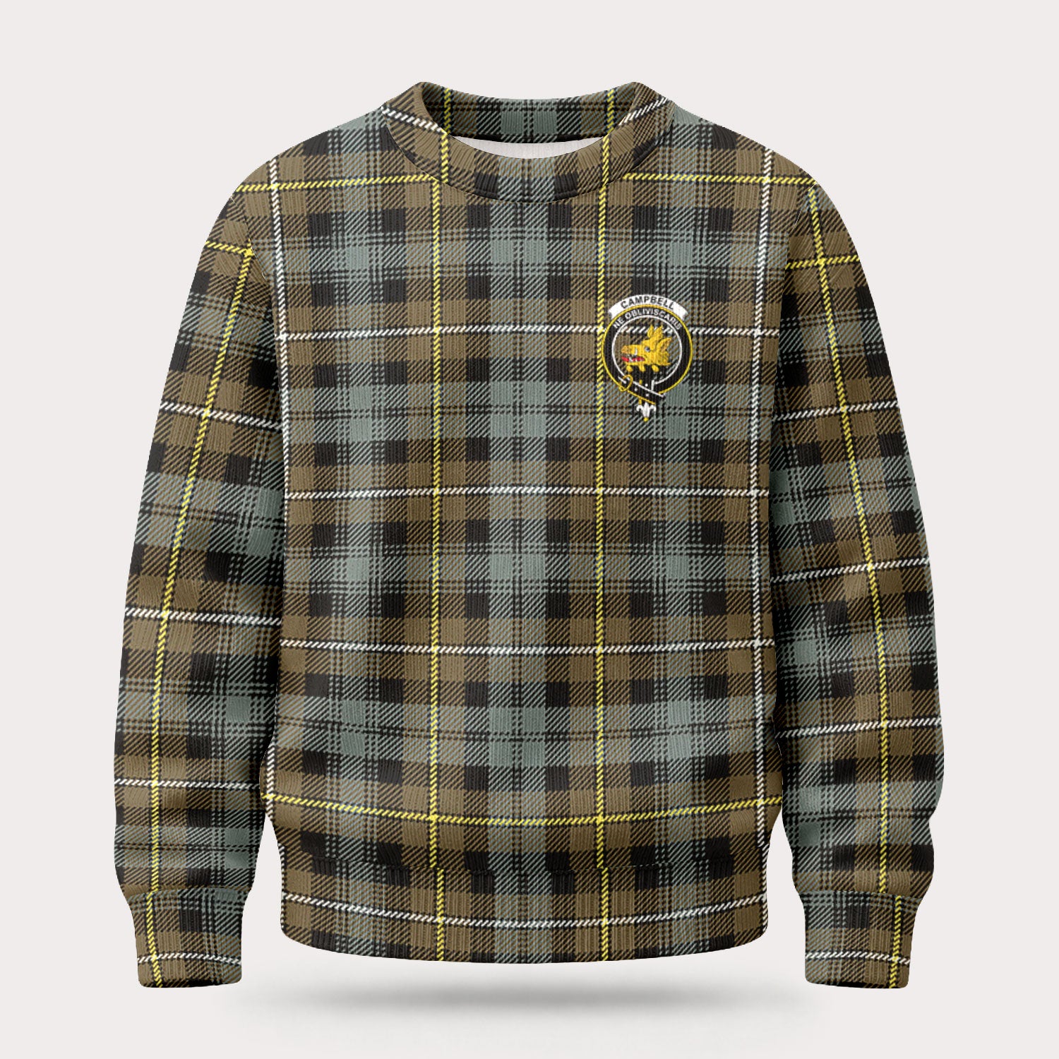Campbell Argyll Weathered Tartan Crest Sweater