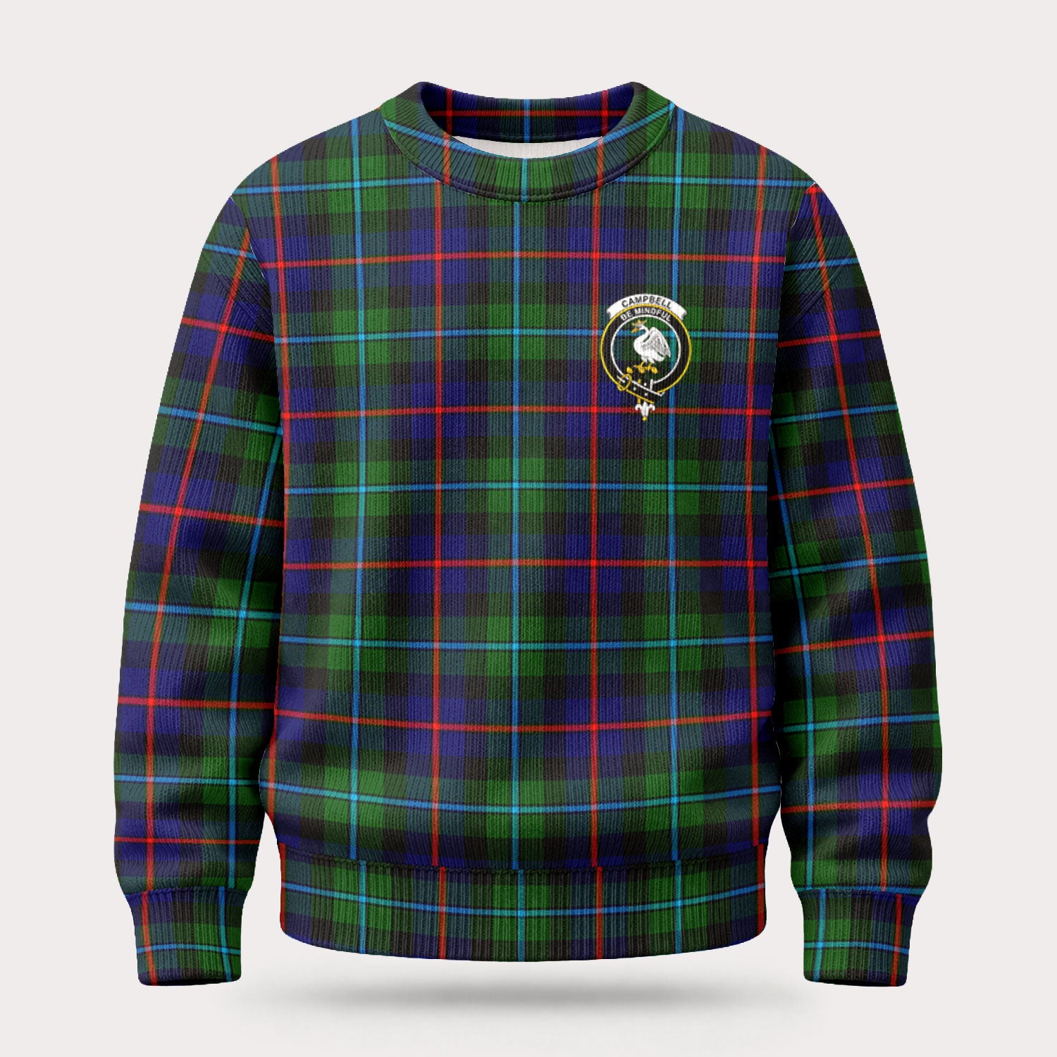 Campbell of Cawdor Modern Tartan Crest Sweater