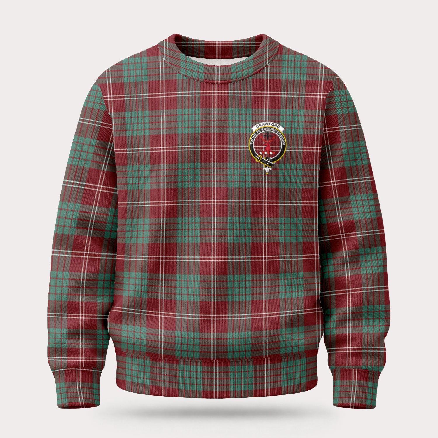 Crawford Modern Tartan Crest Sweater
