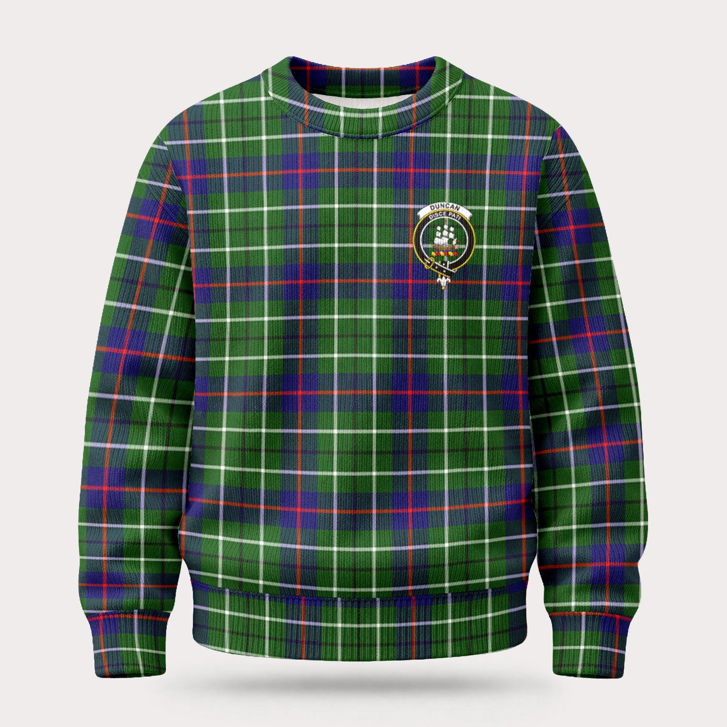 Duncan Modern Tartan Crest Sweater